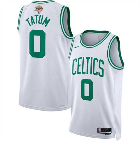 Mens Boston Celtics #0 Jayson Tatum White 2024 Finals Association Edition Stitched Basketball Jersey Dzhi